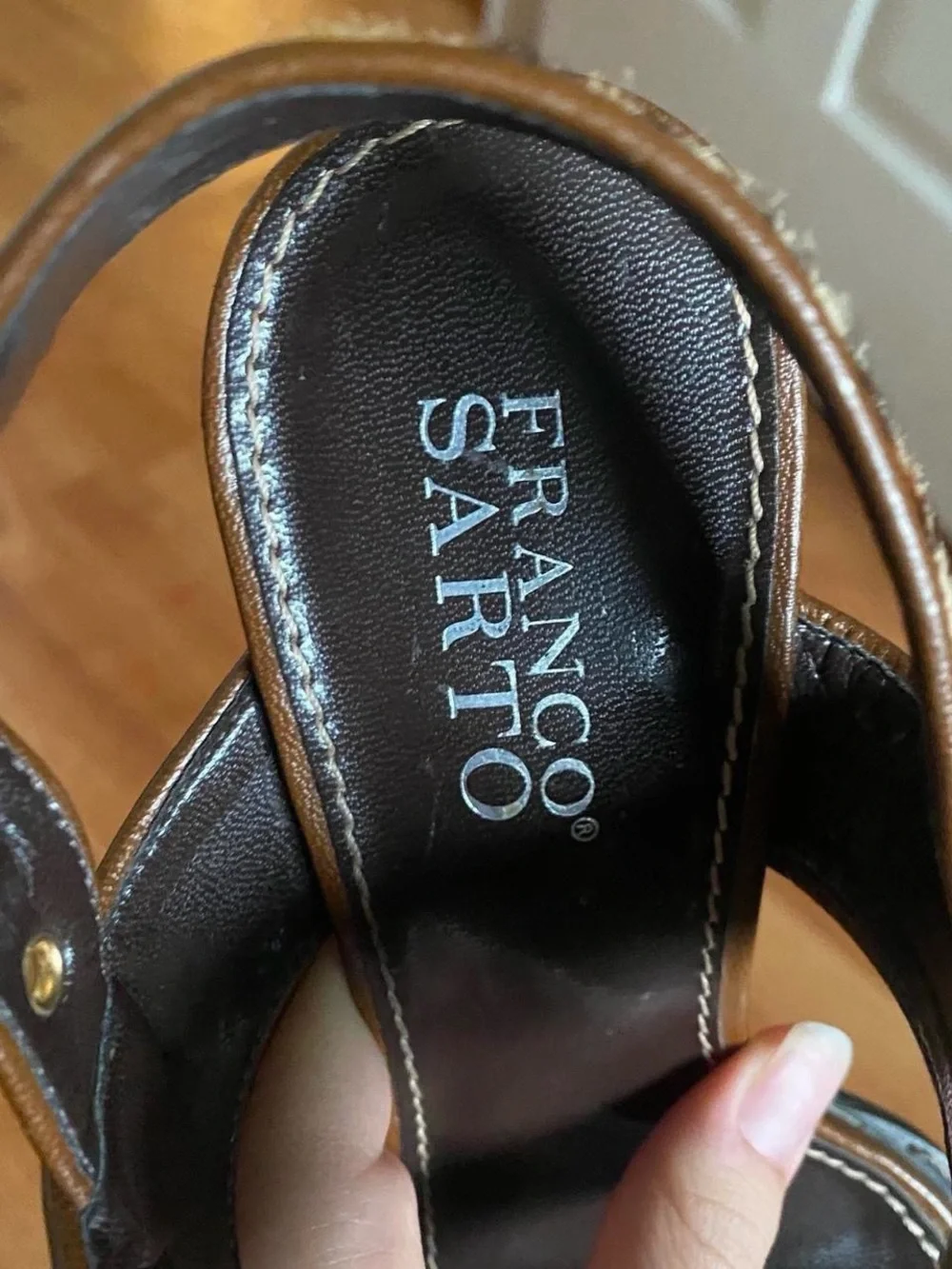 Franco Sarto Leopard Print Strappy High Heel Sandals
